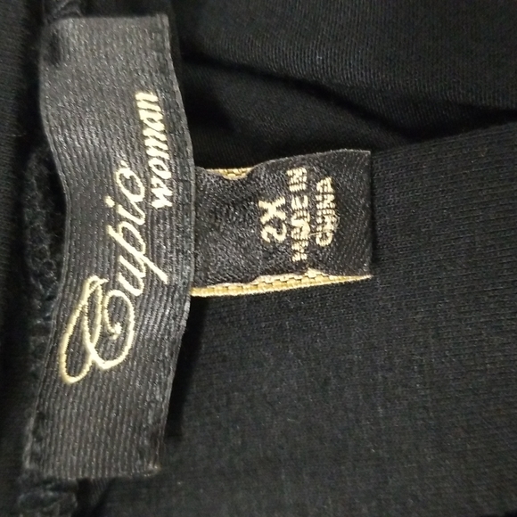 Cupio Woman Black Cold Shoulder With Lace Bottom Top - Picture 5 of 7